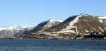 Longyearbyen od strony fjordu (Norwegia)
